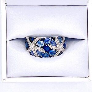 EFFY SEA SIDE RING, WHITE GOLD & BLUE SAPPHIRE